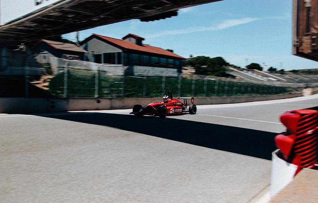 Formula one on racing track
