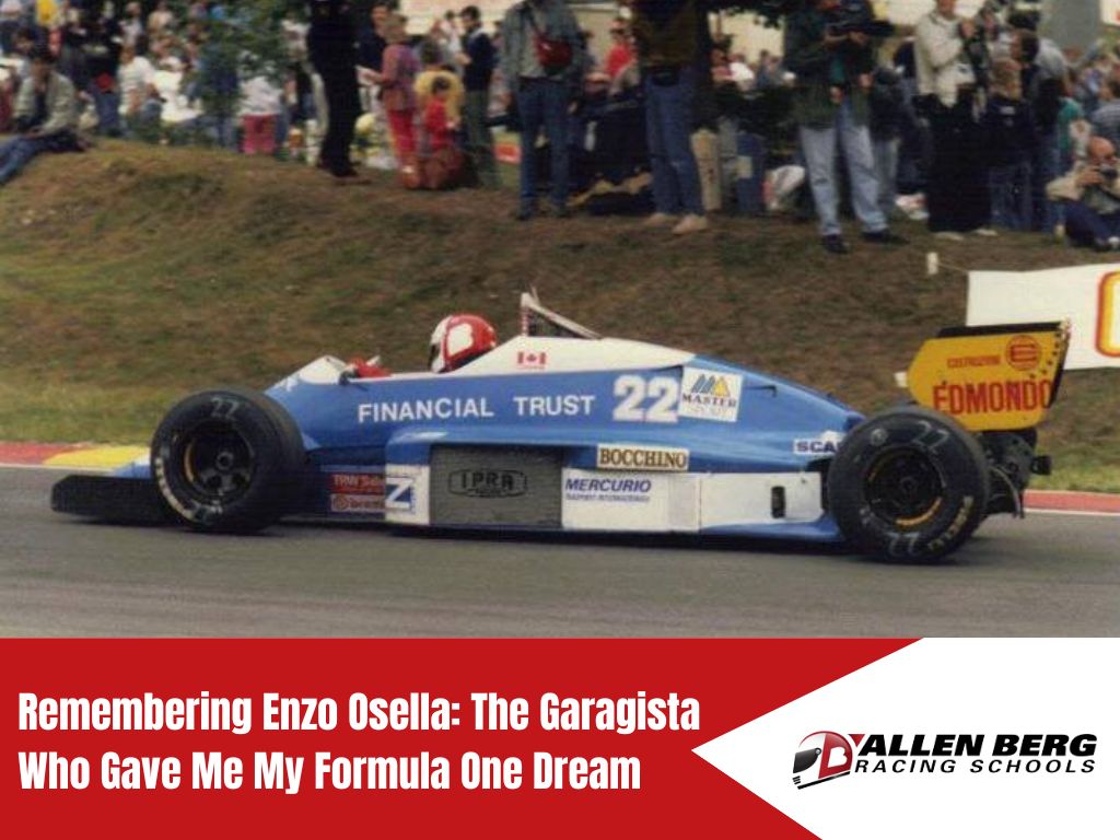 Portrait of Enzo Osella, iconic Formula One garagista who inspired racing dreams
