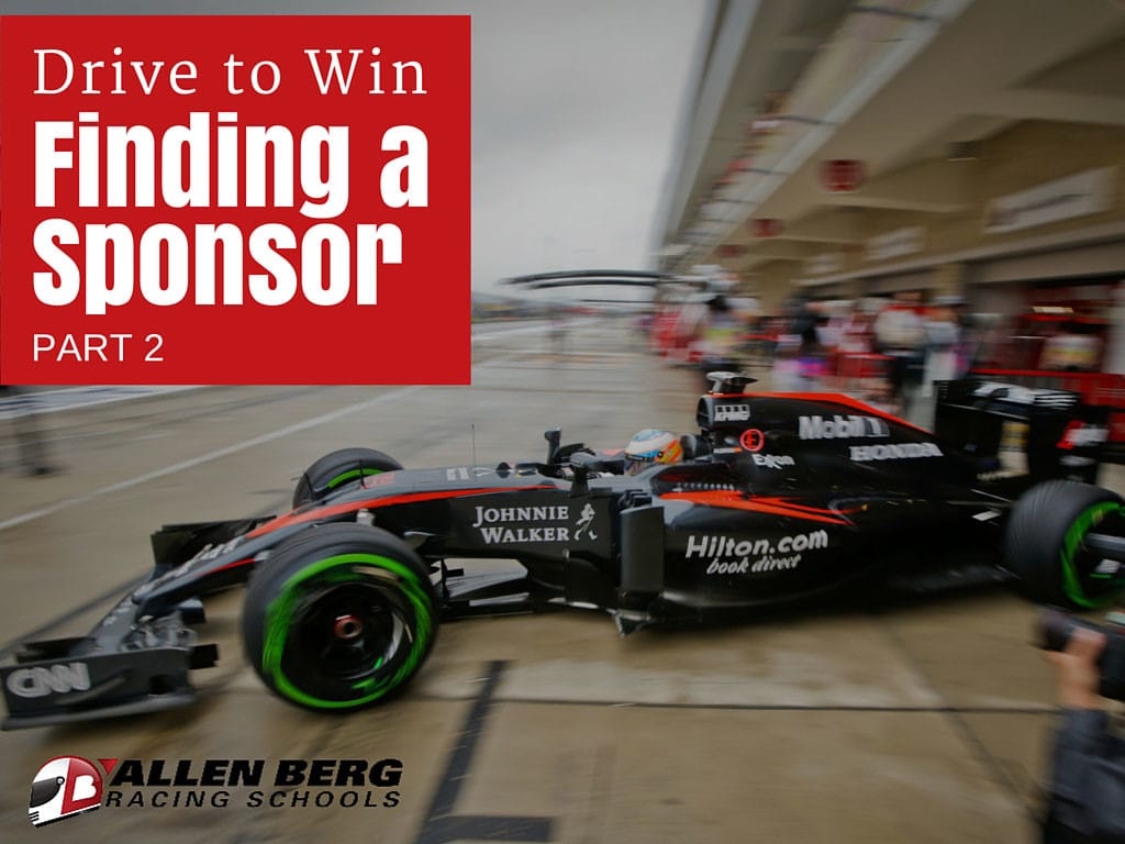 Finding a formula car racing sponsor