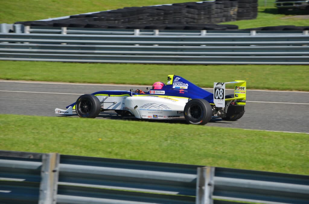 Alex berg racing at track