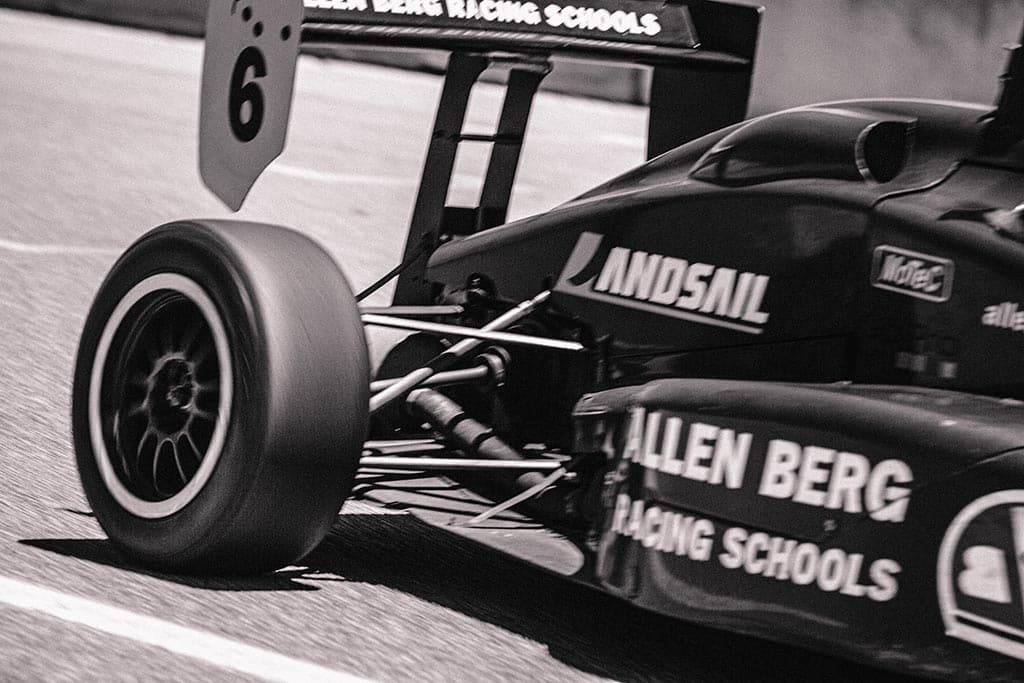 Black formula 1 car
