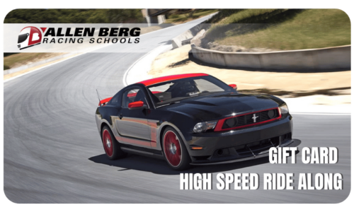 High speed ride along gift card