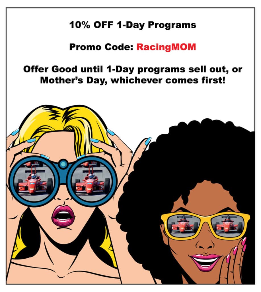 Top 10 Reasons To Send Mom To Allen Berg Racing Schools 2 10% off banner