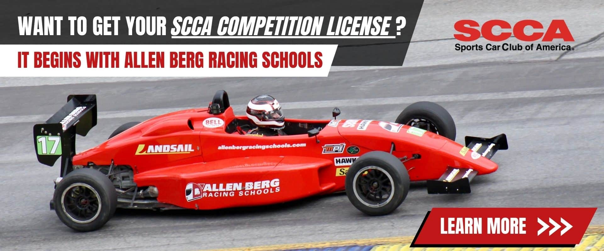 Scca competition license banner