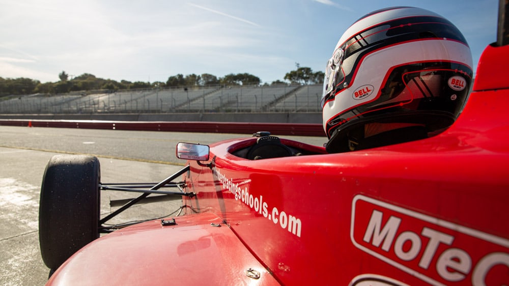 Driving at weathertech raceway laguna seca with allen berg racing schools